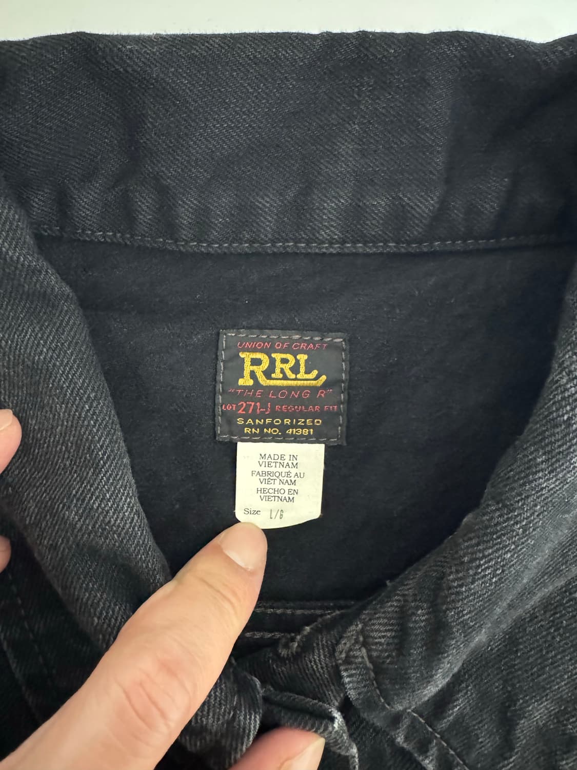 rrl 더블알엘 lot271 블랙 트러커 새상품 라지 상품이미지2