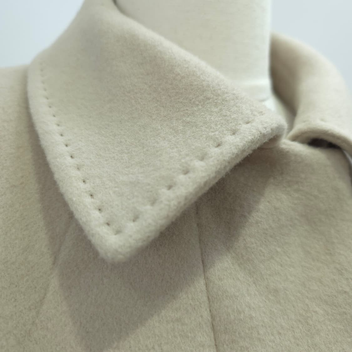 SANYO 무드베이지 울 혼방 히든버튼 롱 코트 상품이미지7