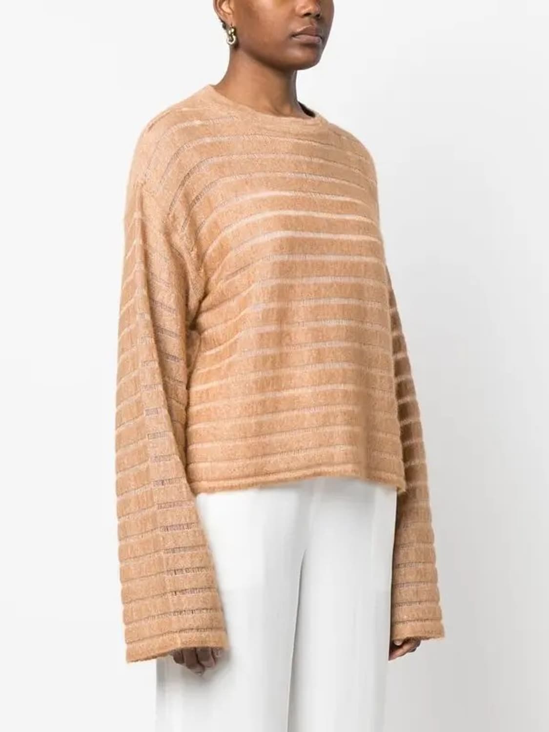 파비아나 필리피 알파카 코튼 시스루 스트라이프 니트 XS사이즈 상품이미지1