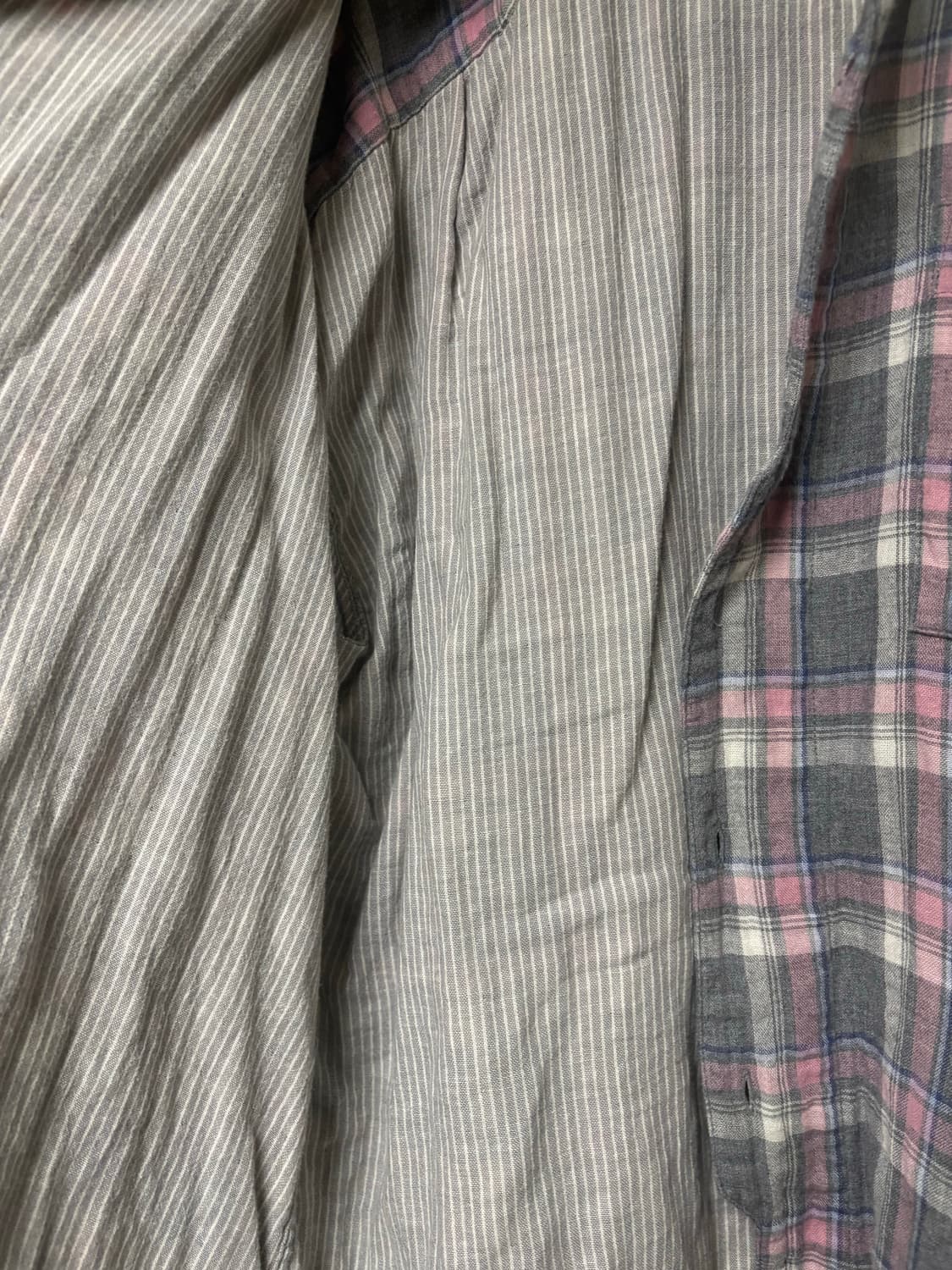 해칭룸 아카이브 셔츠 핑크 그레이(3) 상품이미지4