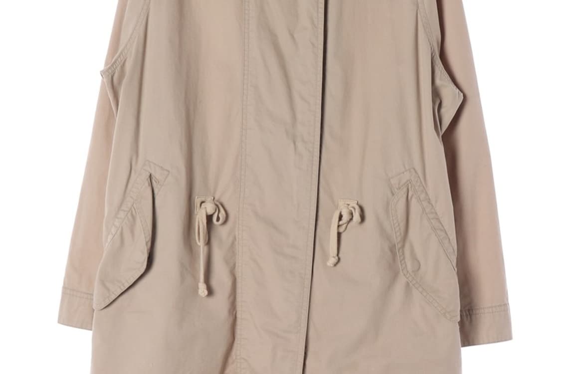 써스데이아일랜드 후드 스트링 베이지 야상 점퍼 S 상품이미지4