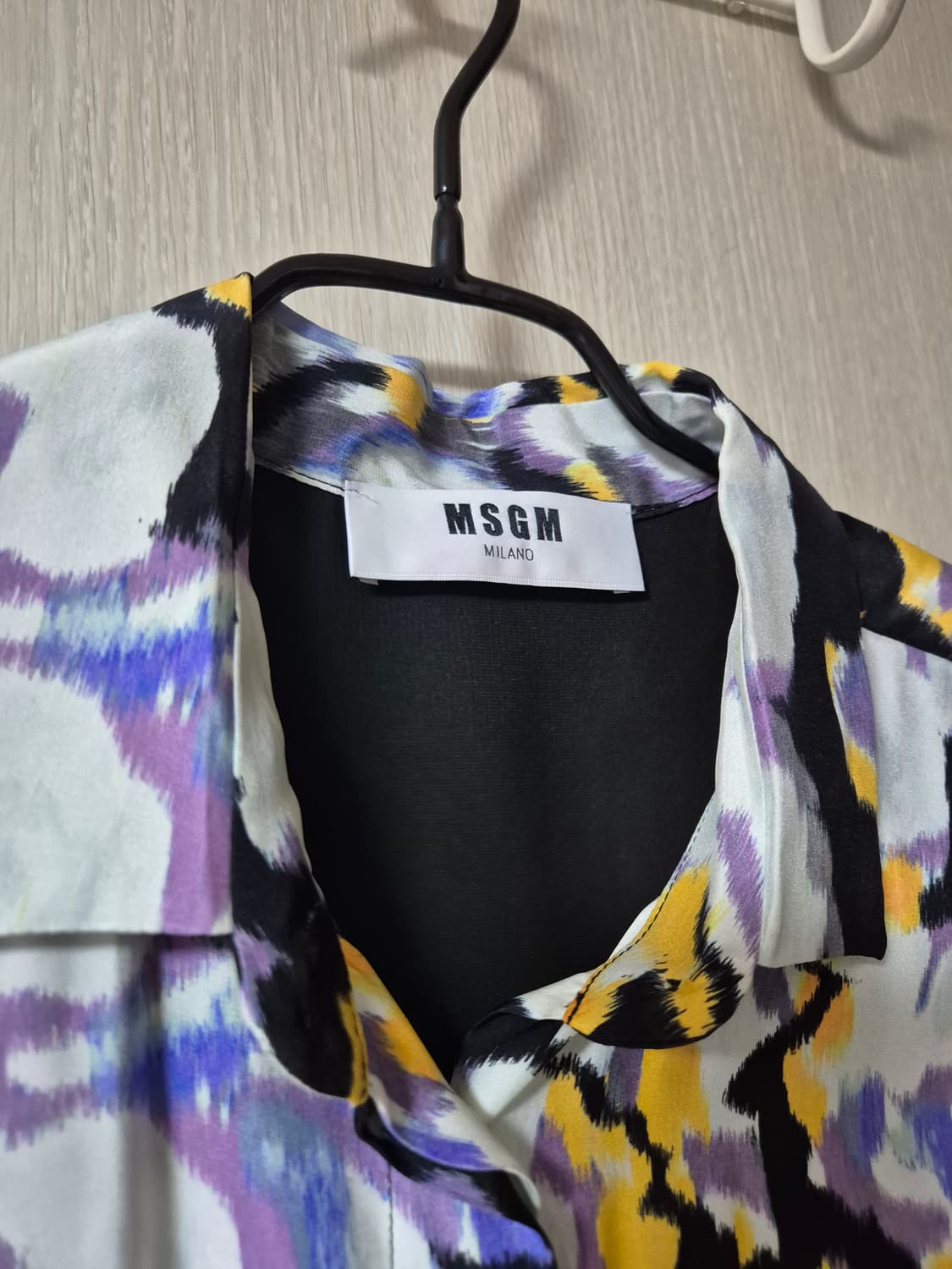 MSGM 실크 블라우스 실크100 패턴 셔츠블라우스 상품이미지3