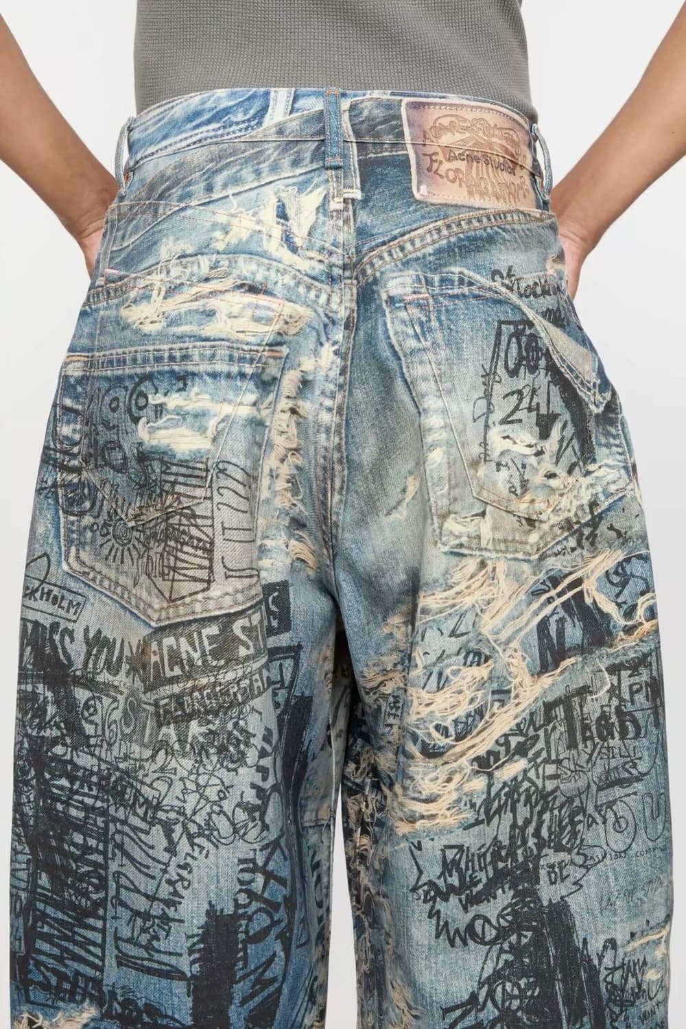 Acne studios 아크네스튜디오 블루 슈퍼 배기 데님 상품이미지4