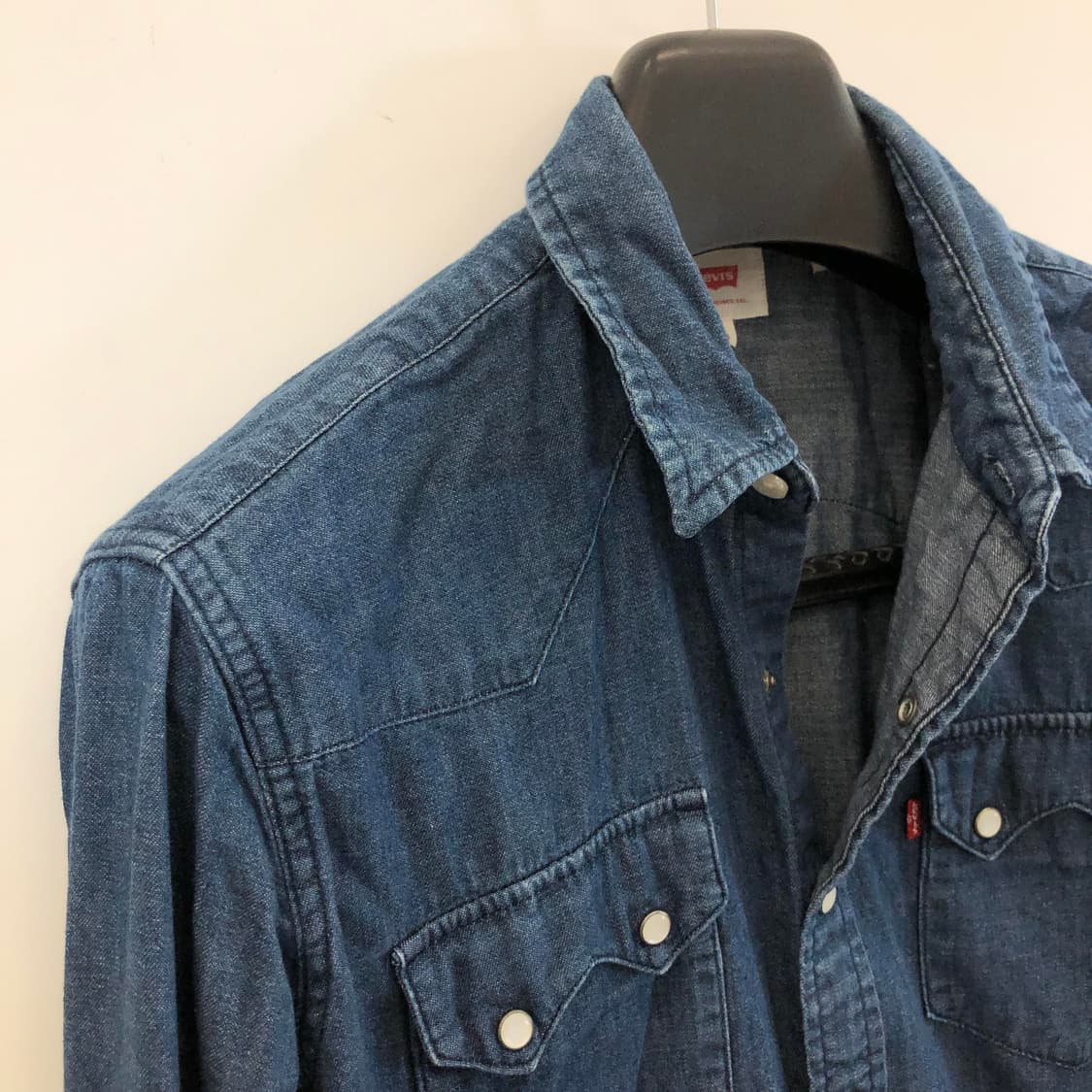 리바이스 웨스턴 데님셔츠 M 스냅단추 상품이미지4