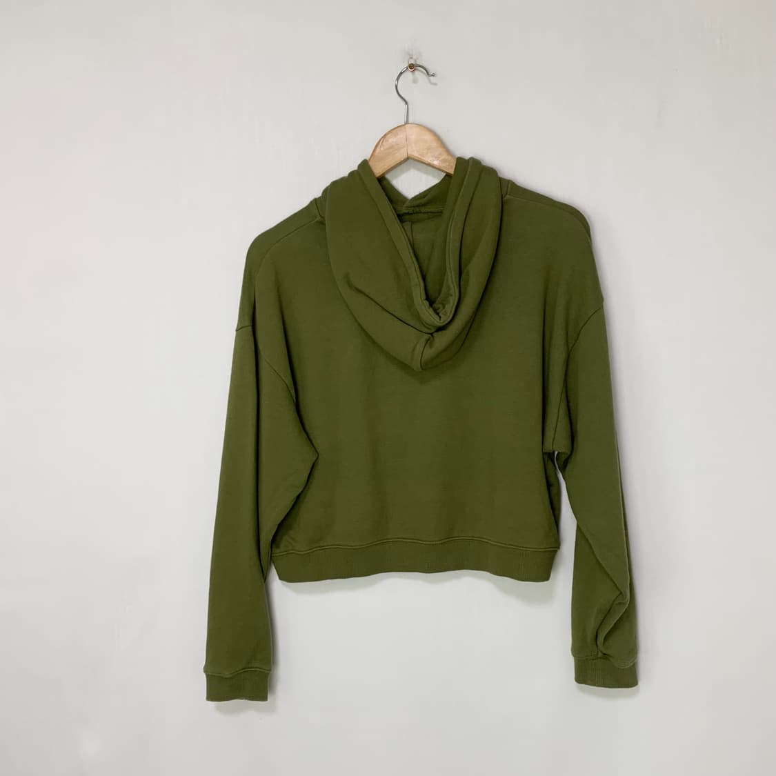 엑스걸 크롭 루즈핏 후드티 카키 2 사이즈 여성 일본 빈티지 상품이미지4