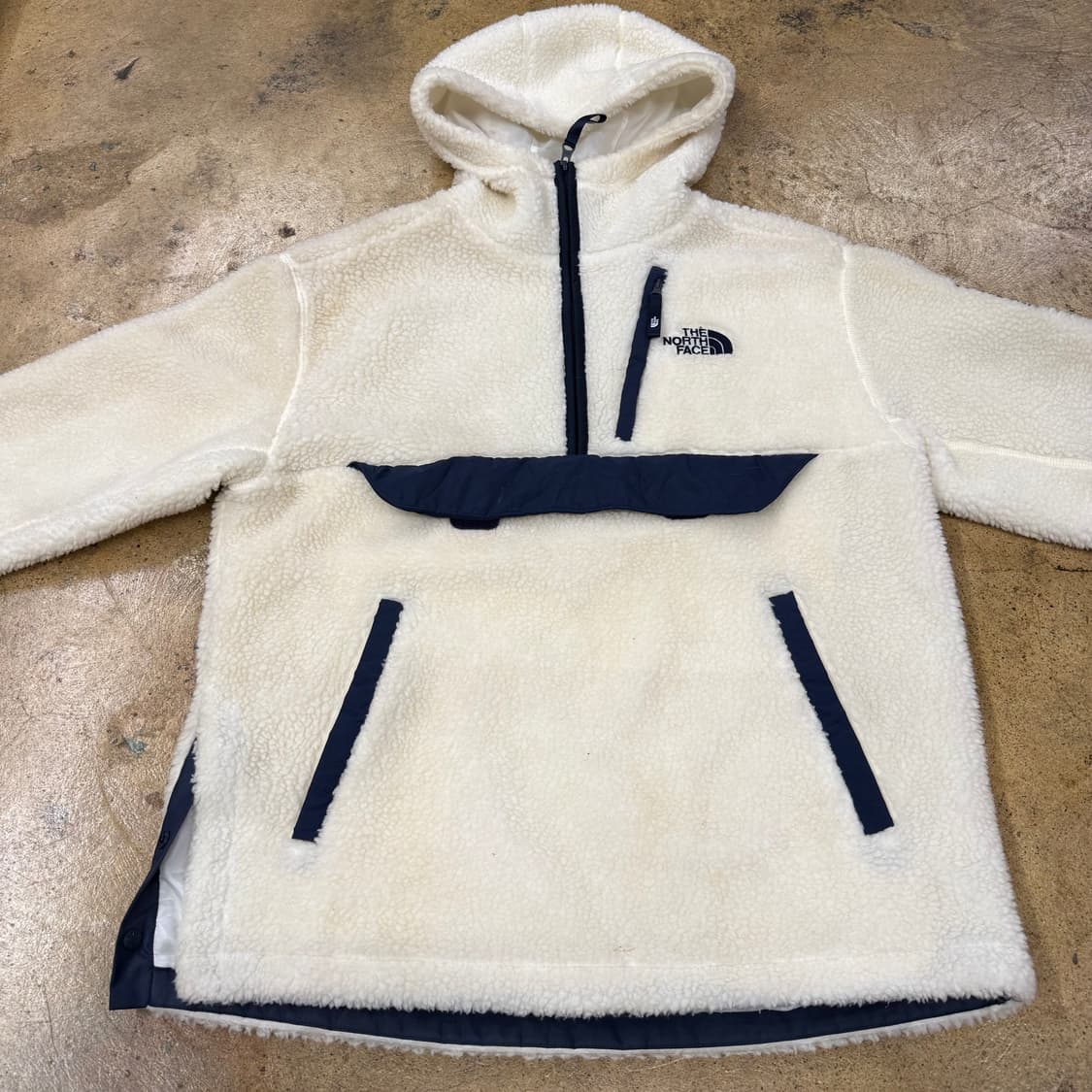 [정품/M,95] 노스페이스 후리스 뽀글이 후드 아노락 b8 상품이미지3