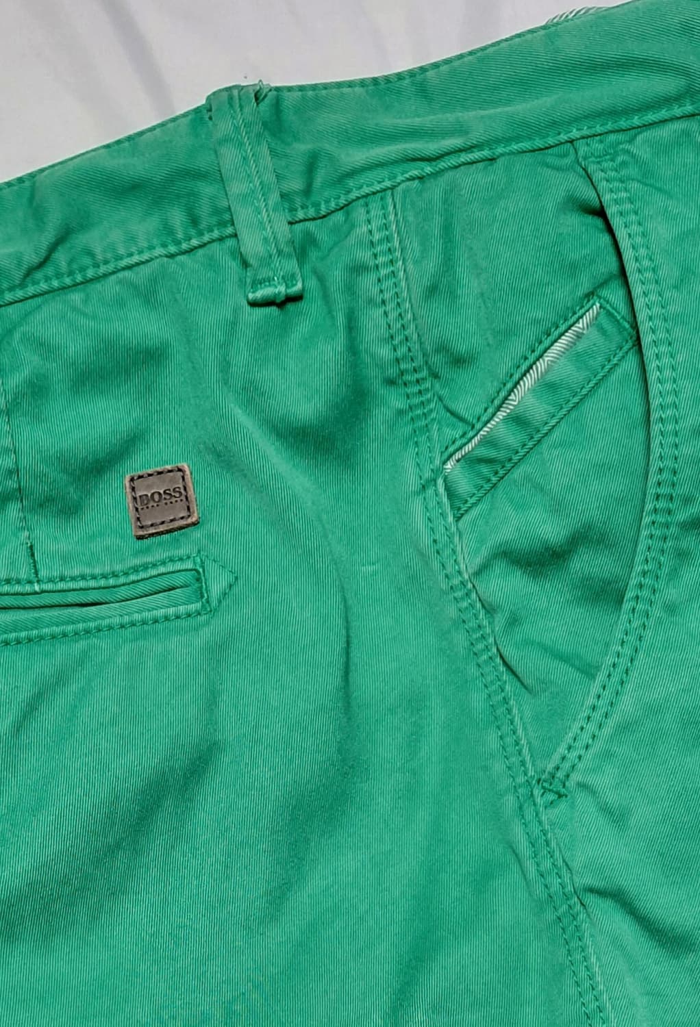 [정품] 휴고보스 Finlay-D 슬림핏 8~9부 면바지 (그린/36) 상품이미지10