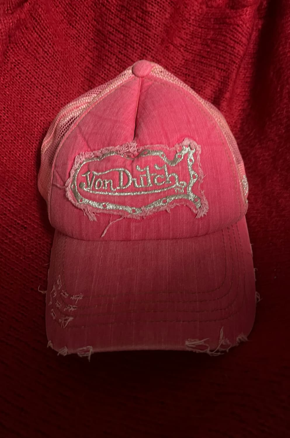 빈티지 본더치 핑크 매쉬캡 상품이미지2