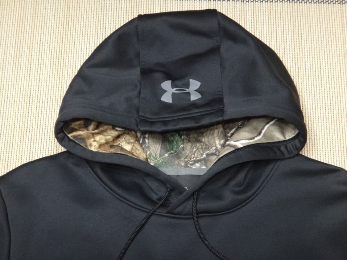 (M/95) 언더아머 남성 빅로고 기모안감 후드티 블랙 상품이미지5