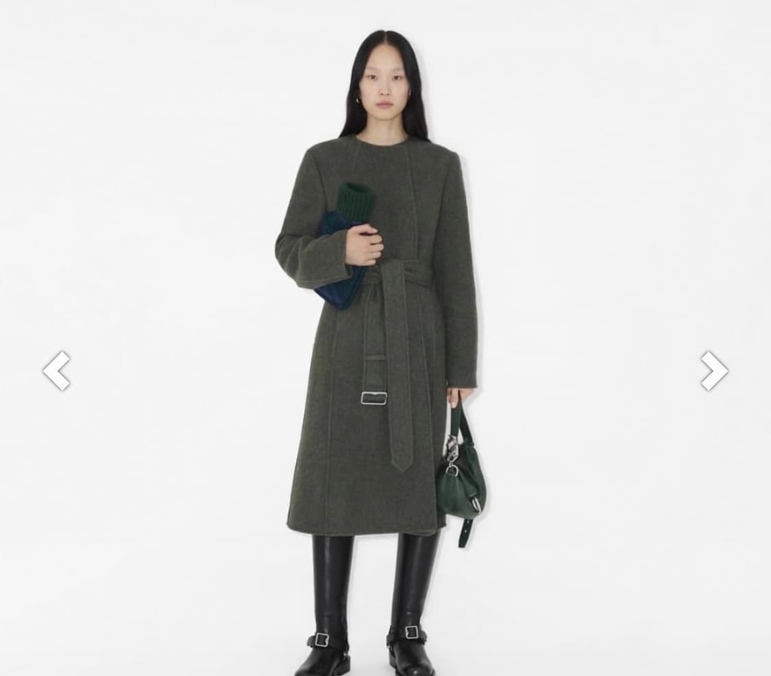 버버리 올리브색 울 코트! 상품이미지1