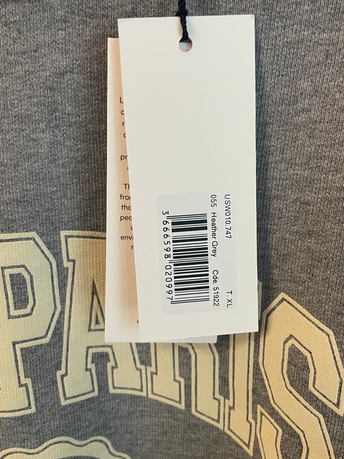 아미 맨투맨 그레이 XL 상품이미지2