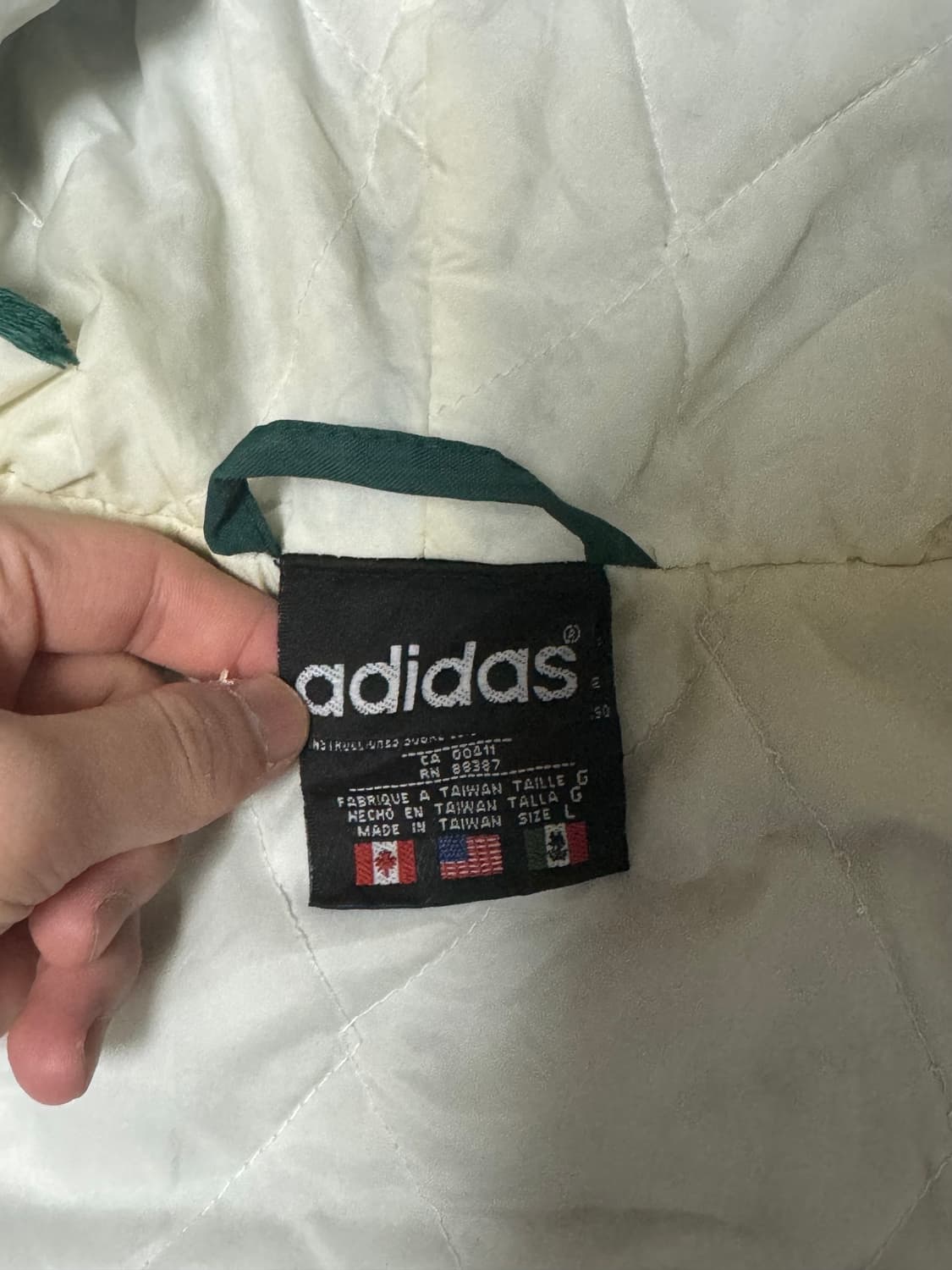 아디다스 심선 빅로고 딥그린 바람막이 점퍼 자켓 올드스쿨 상품이미지7