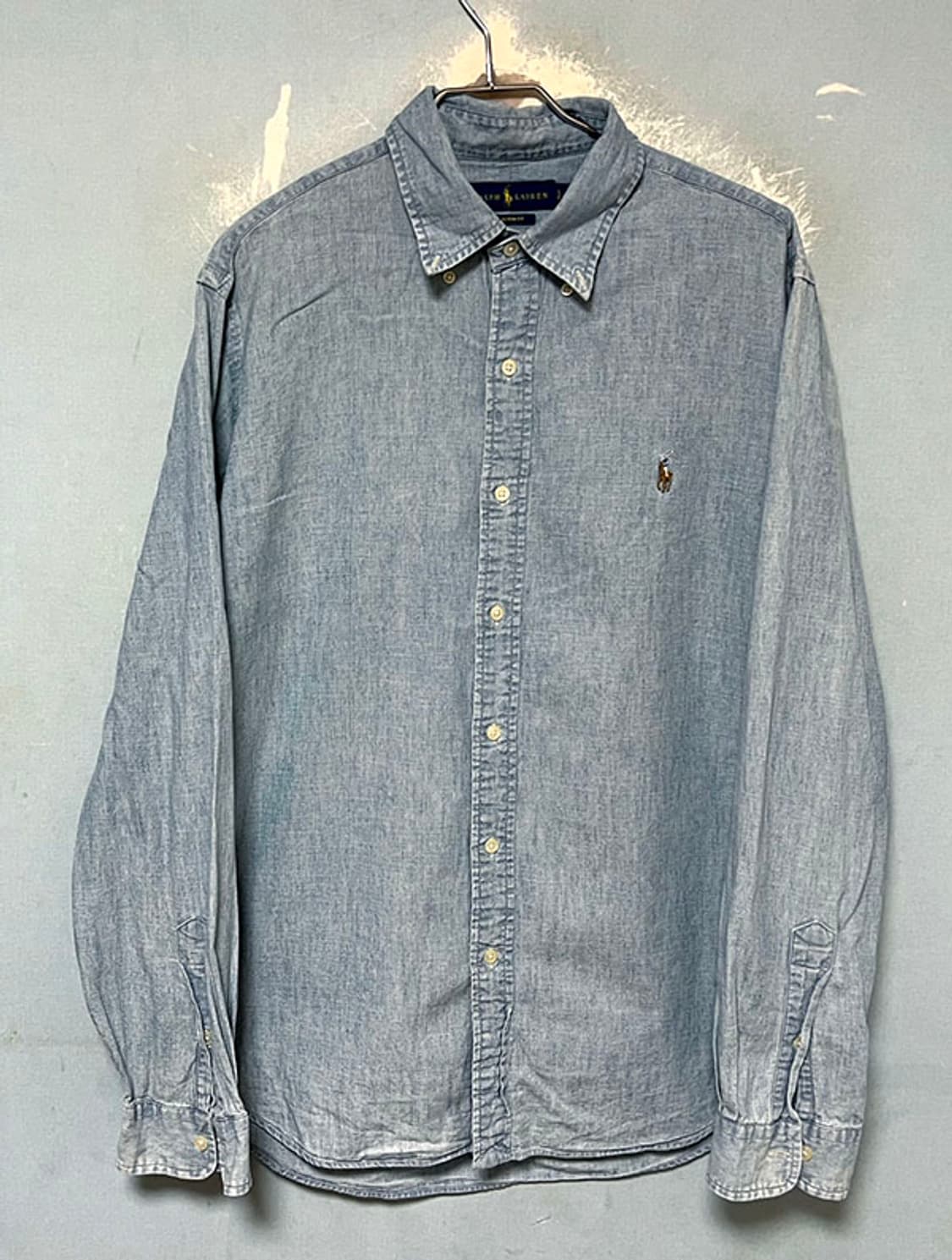 POLO 폴로 남자 샴브레이 데님셔츠 청남방 춘추 신형 캐주얼 L 100 상품이미지1