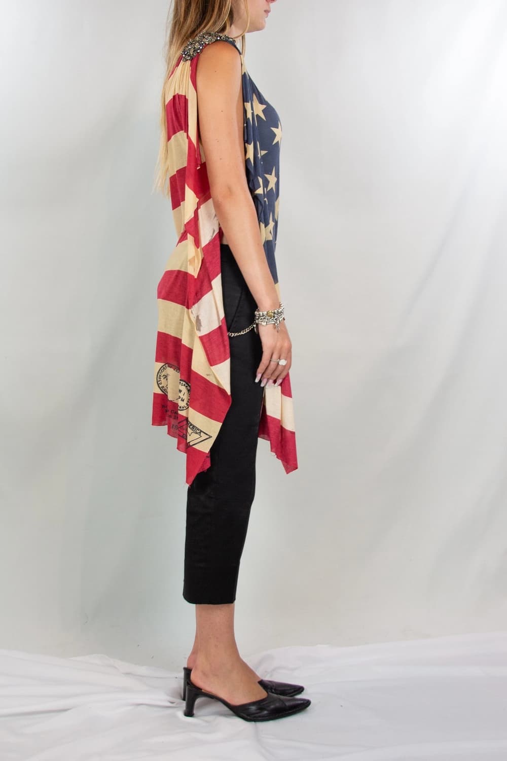 디스퀘어드2 아메리칸 플래그 성조기 원숄더 원피스 상품이미지8