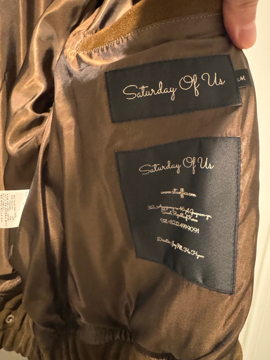 [M] STU 스웨이드 레더 가죽 자켓 브라운 상품이미지4