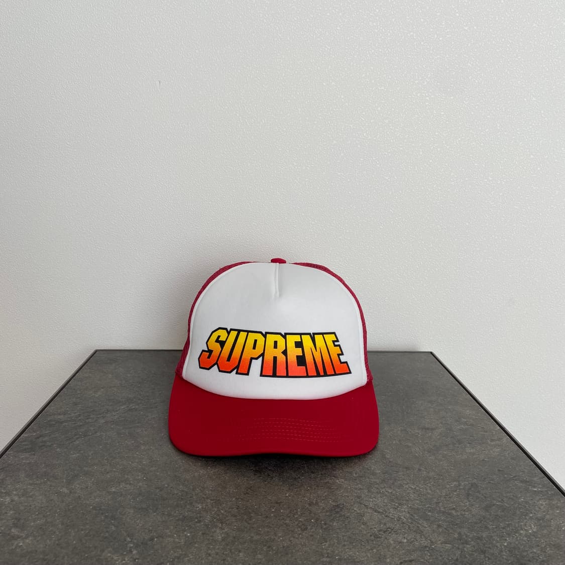 (OS) 슈프림 6패널 볼캡 모자 그라디언트 로고 레드 상품이미지1