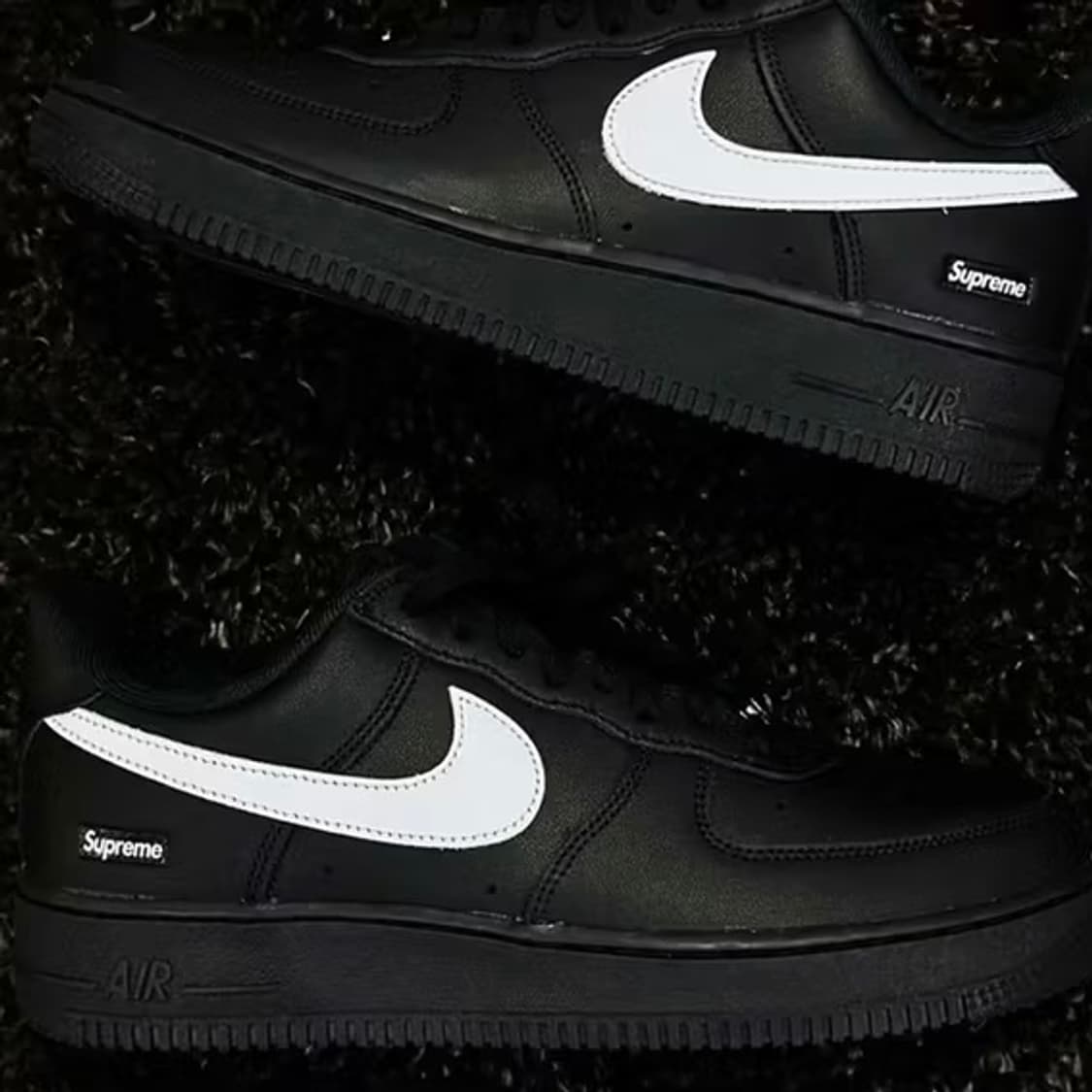 나이키 x 슈프림 에어 포스 1 로우 블랙 NIKE SUPREME AIR 상품이미지3