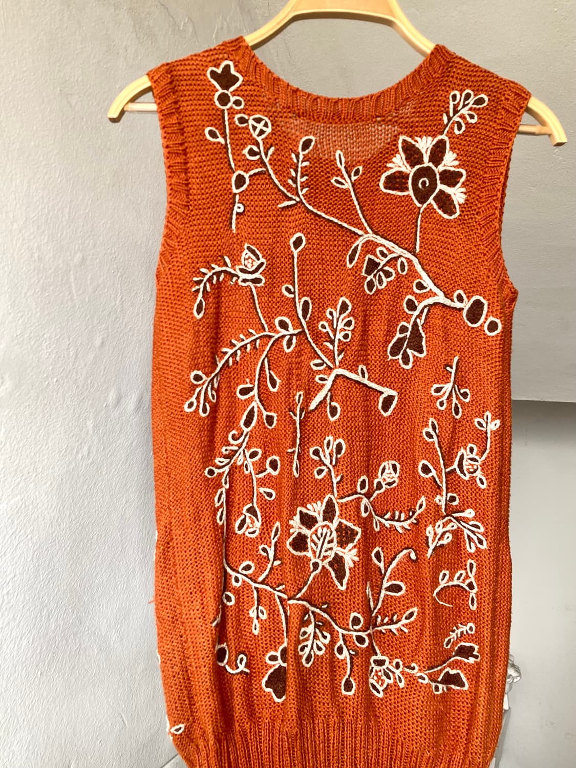 빈티지 에스닉 오렌지 플라워 베스트 상품이미지6