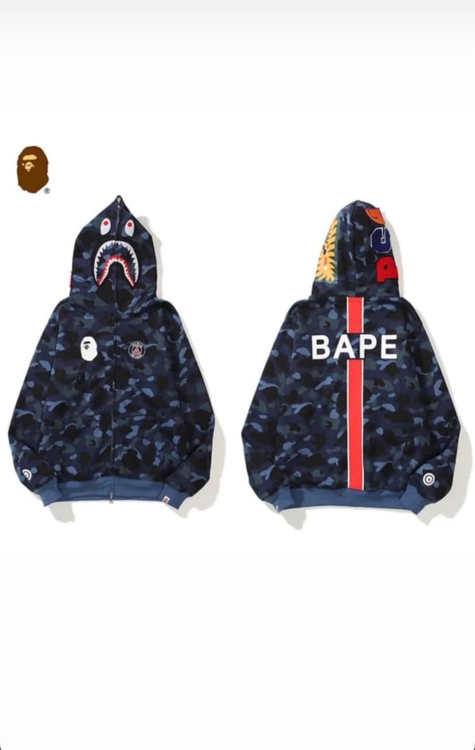 베이프 샤크 후드집업 상품이미지1