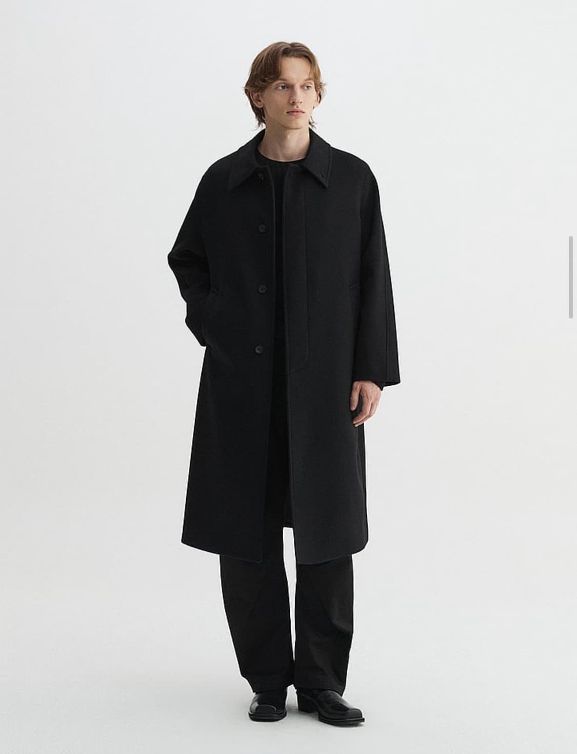 르마드 울 발마칸 코트 블랙 색상 3사이즈 상품이미지3