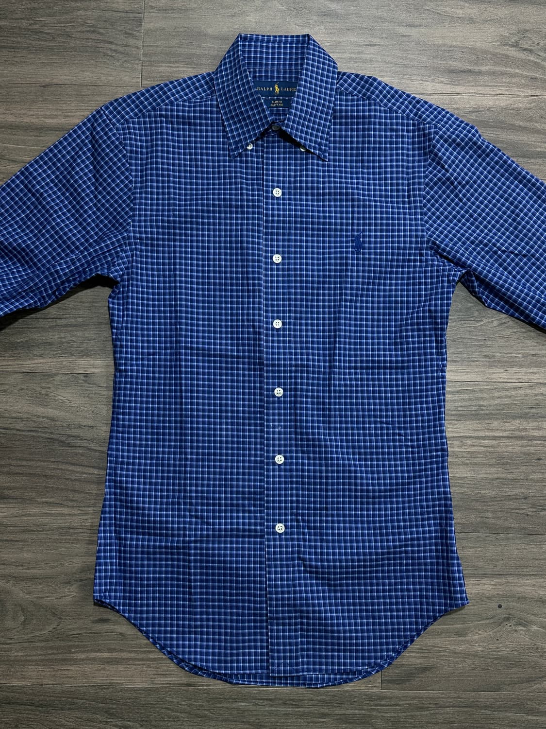 폴로 랄프로렌 블루 체크 셔츠 상품이미지2