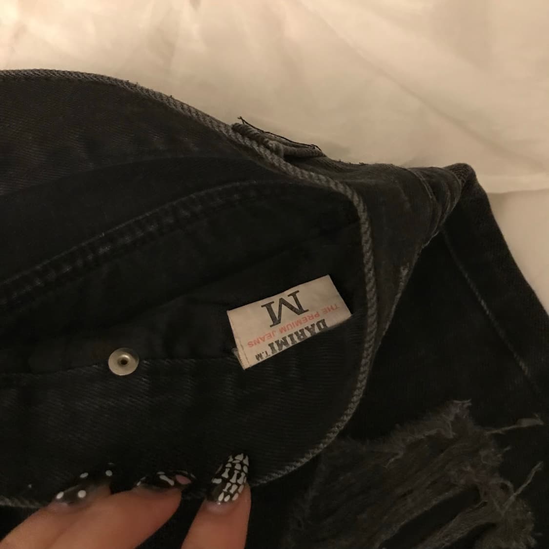 Vintage 흑청 갸루 초미니 로우 핫팬츠 상품이미지5