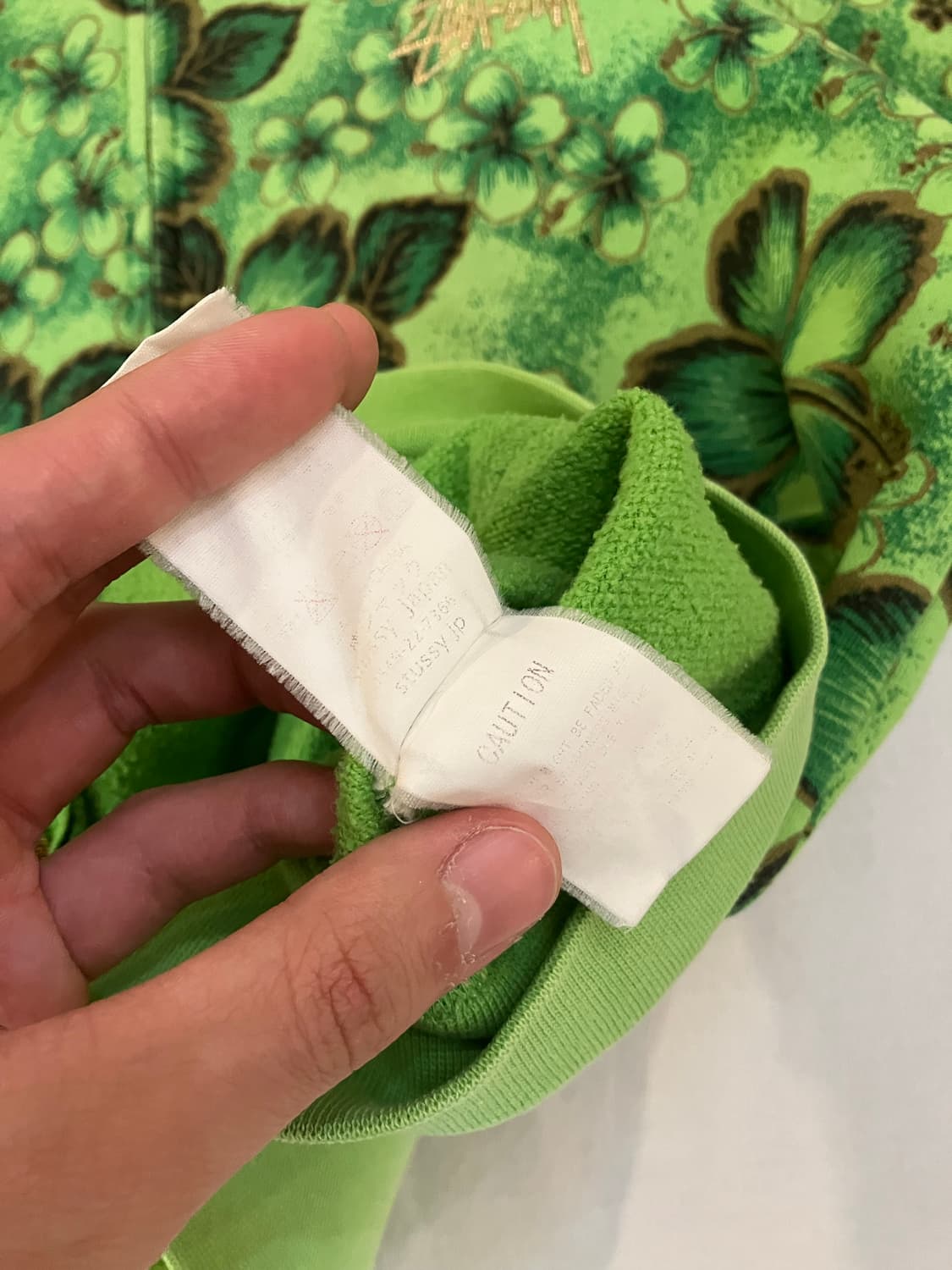 14ss 스투시 아카이브 플라워 후드집업 그린 상품이미지8