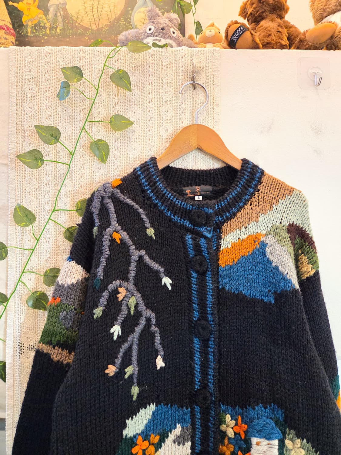 자수 가득 울 가디건 상품이미지2