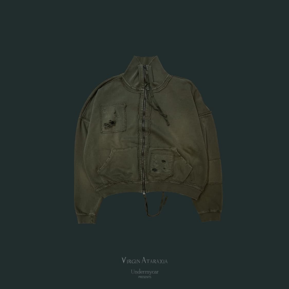 언더마이카 멀티패치 가오어 집업 카키 상품이미지1