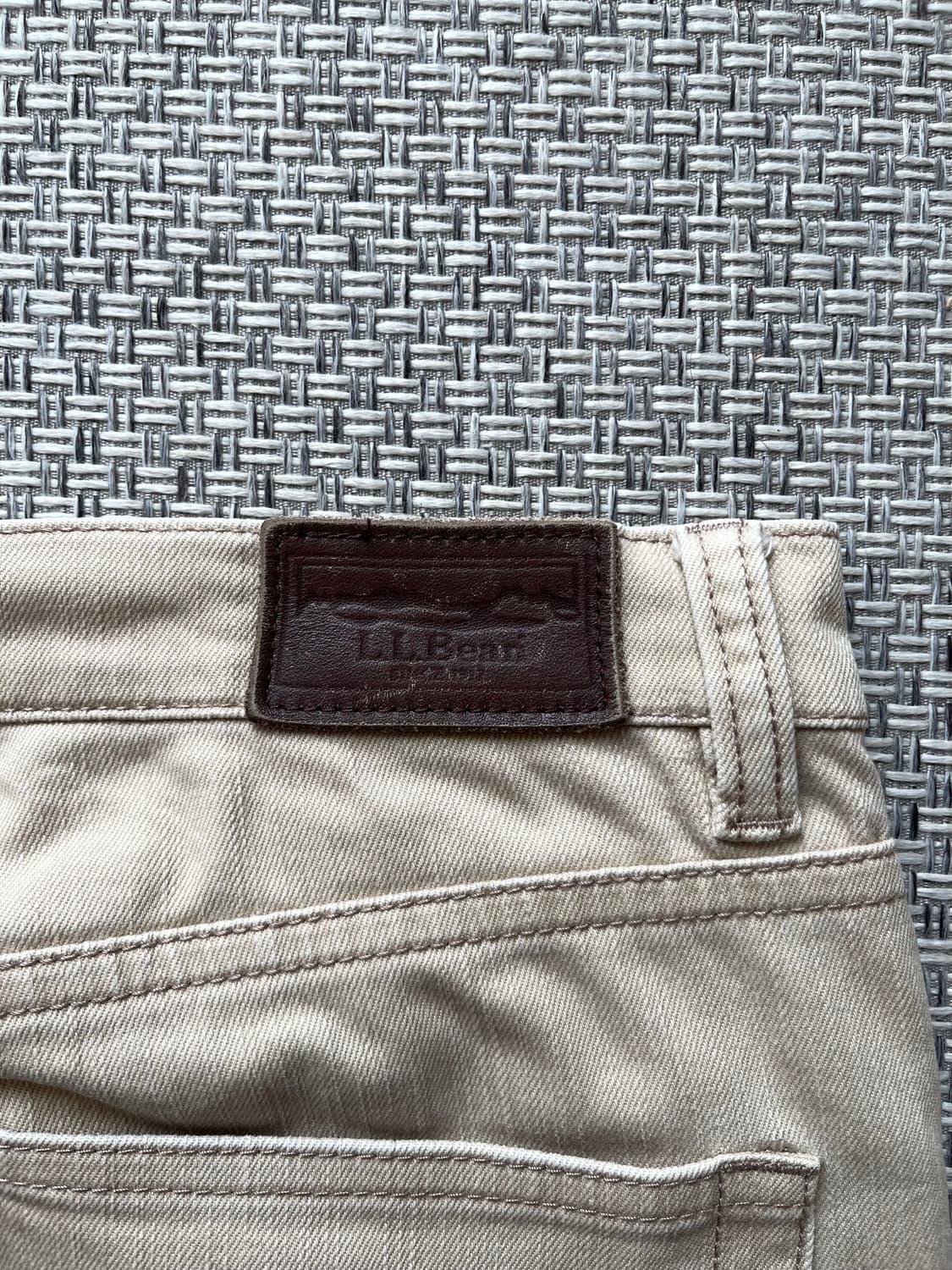 L.L.BEAN 세미 와이드핏 화이트 데님 팬츠 상품이미지4