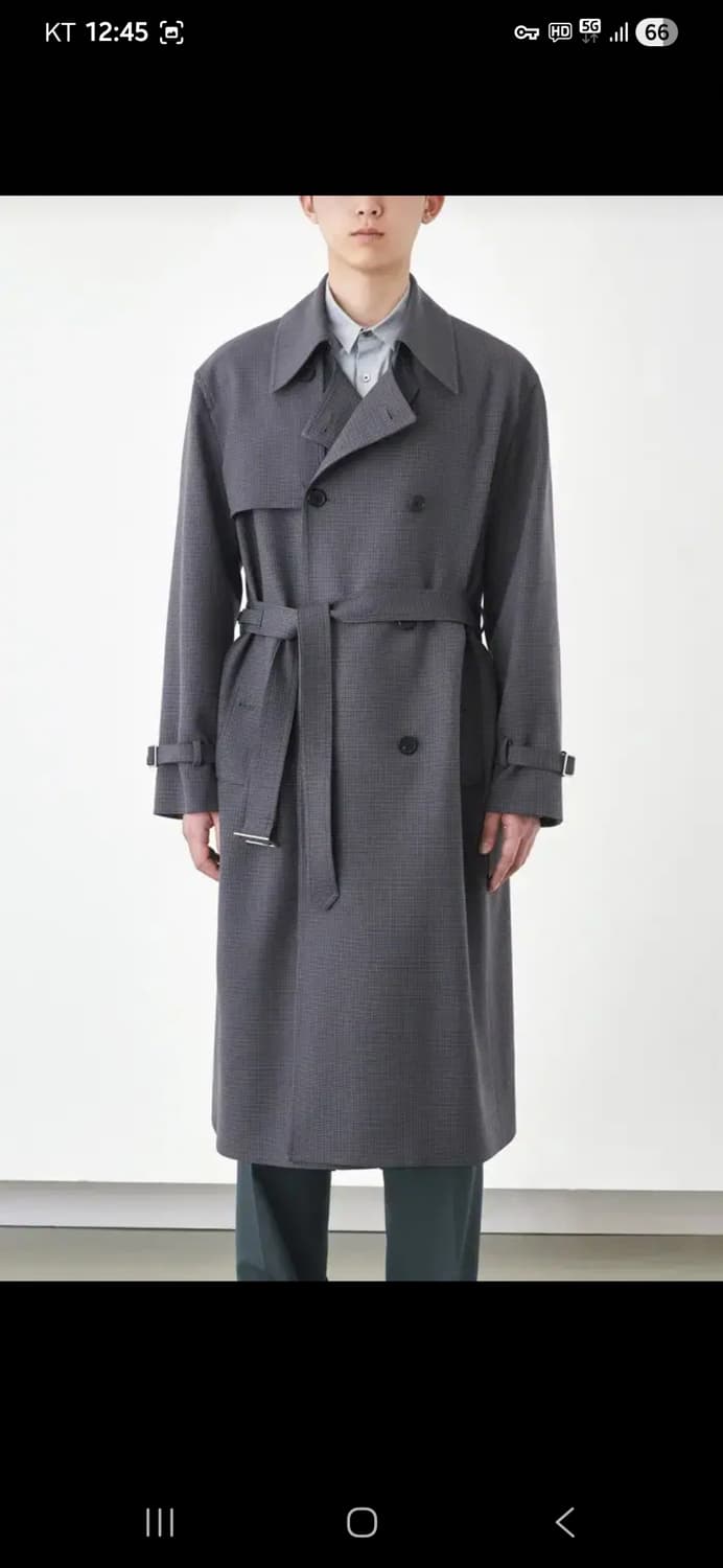 미나브  트렌치코트 L (100사이즈) 그레이색상 상품이미지4