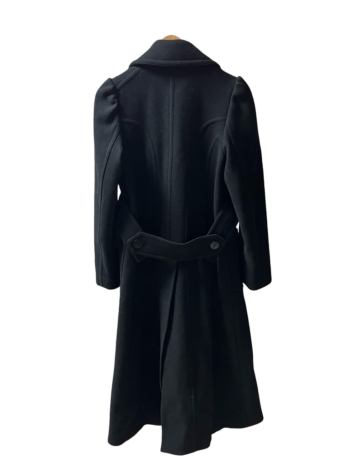 럭키슈에뜨 금장 더블 코트 블랙 상품이미지7