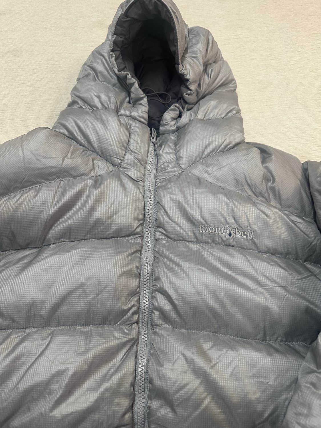 (XL)몽벨 알파인 일본 빈티지 경량 다운 레어 실버 상품이미지2