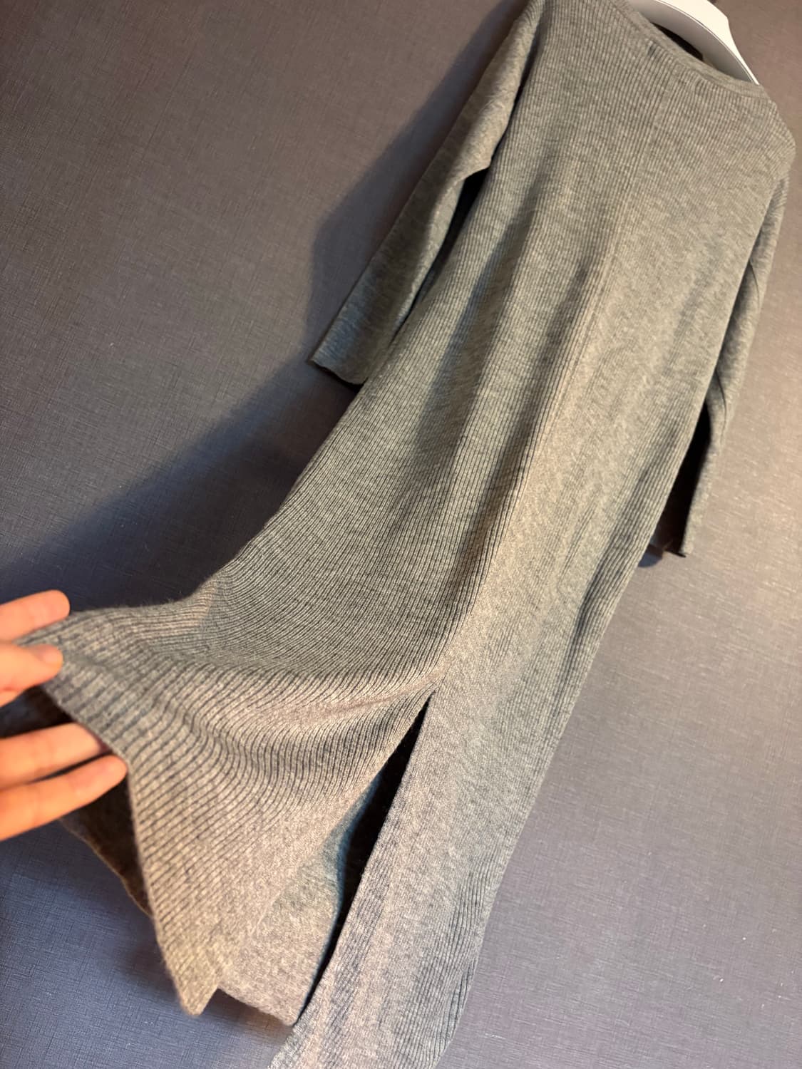 BEAMS LIGHTS 니트 롱 원피스 회색 38 상품이미지5