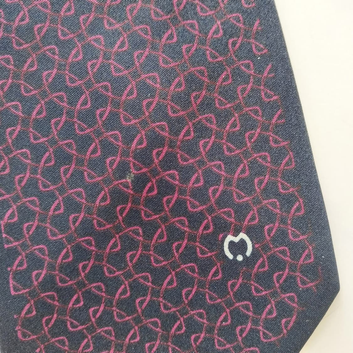 밀라 숀 실크 네이비 패턴 넥타이 8.9cm A등급 k1738 상품이미지9