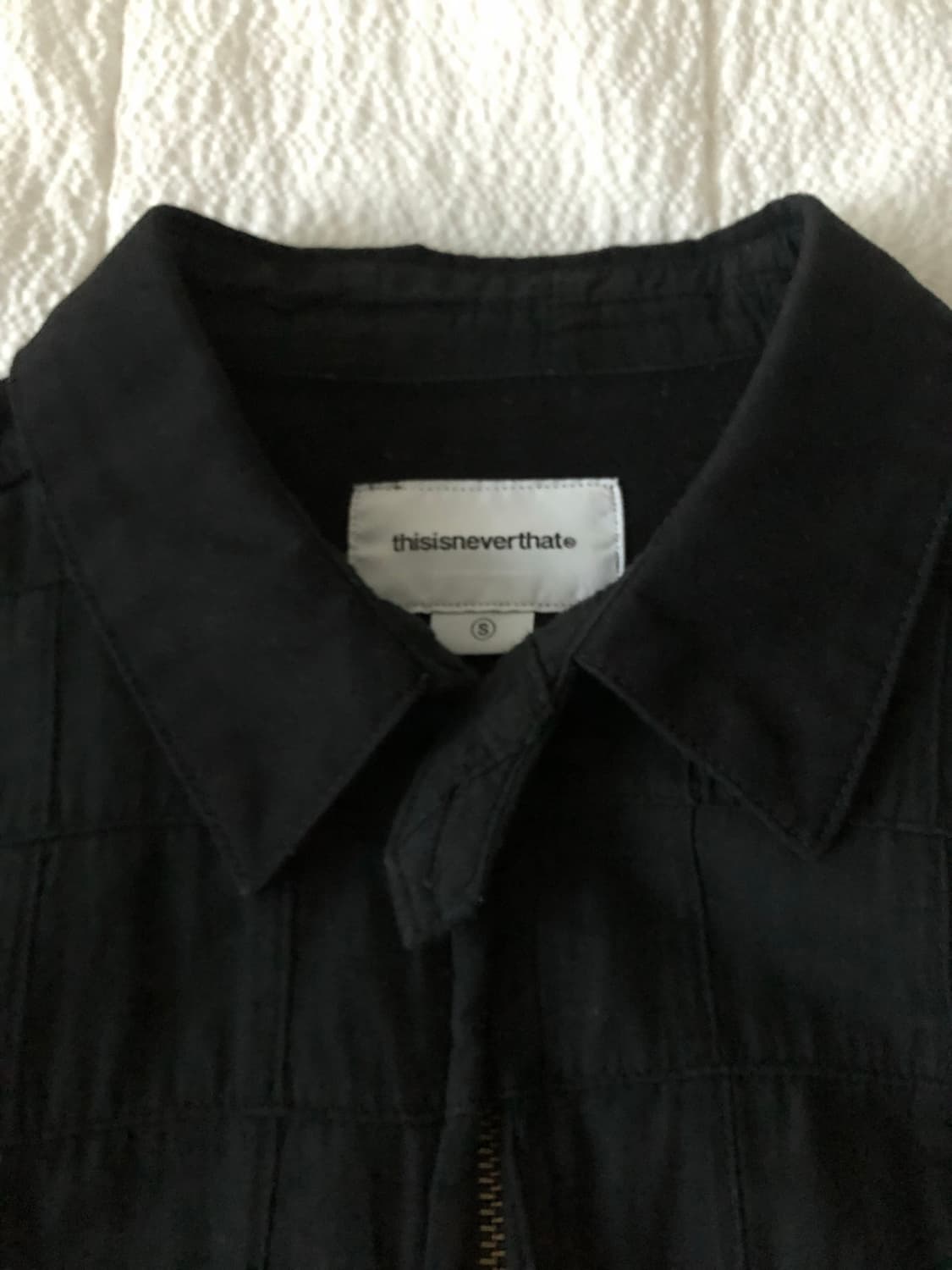디스이즈네버댓 체크 자켓 (black,s size) (맨뒷장 실착사진) 상품이미지3