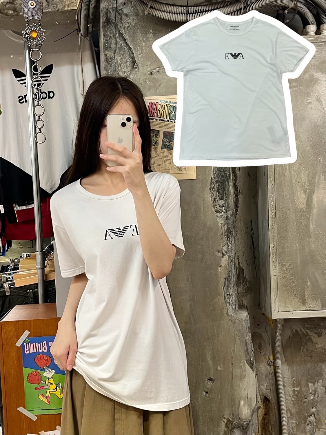 아르마니 반팔티 화이트 XL #csz549 상품이미지1