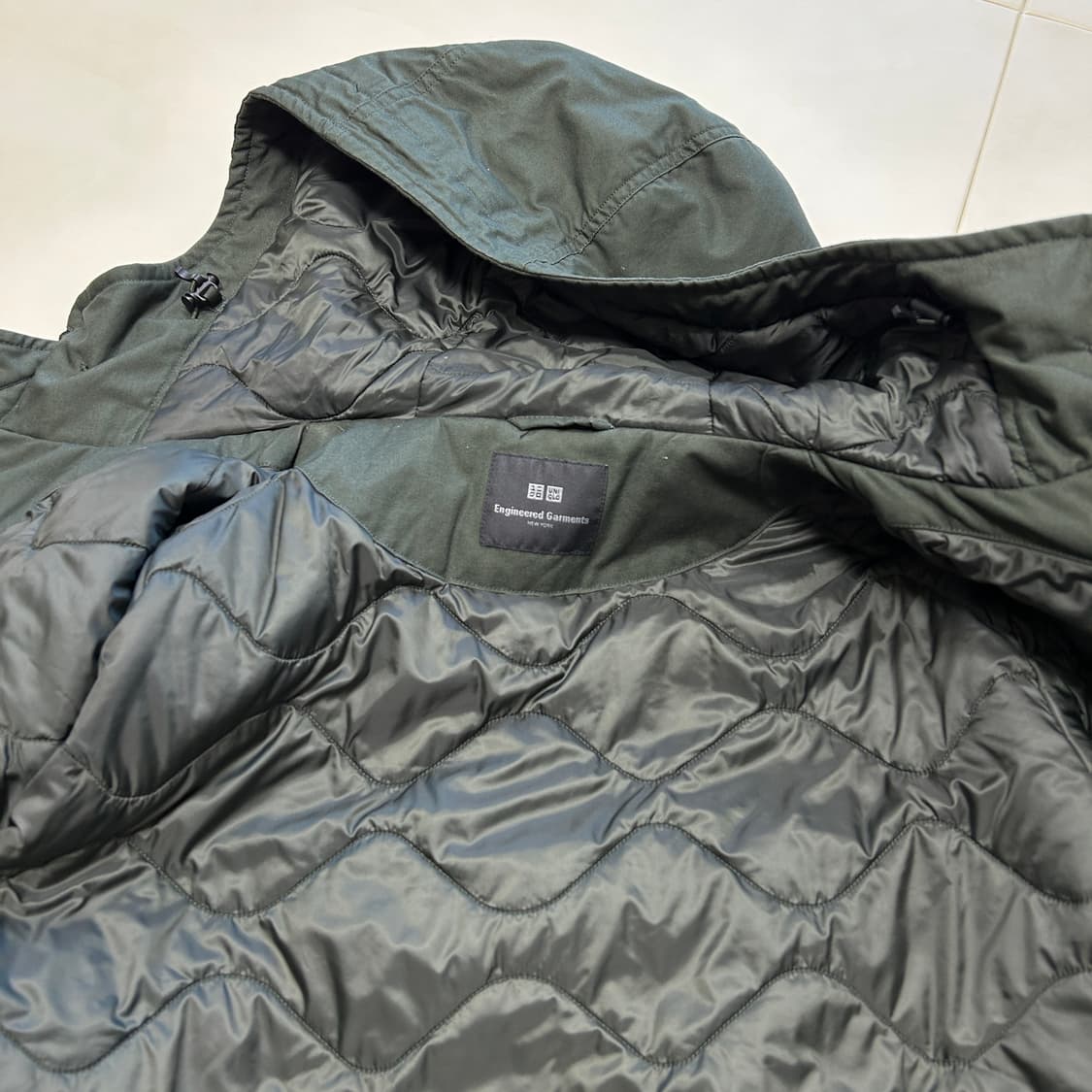[L/라지] 유니클로 X 엔지니어드가먼츠 유틸리티 자켓 올리브  상품이미지3