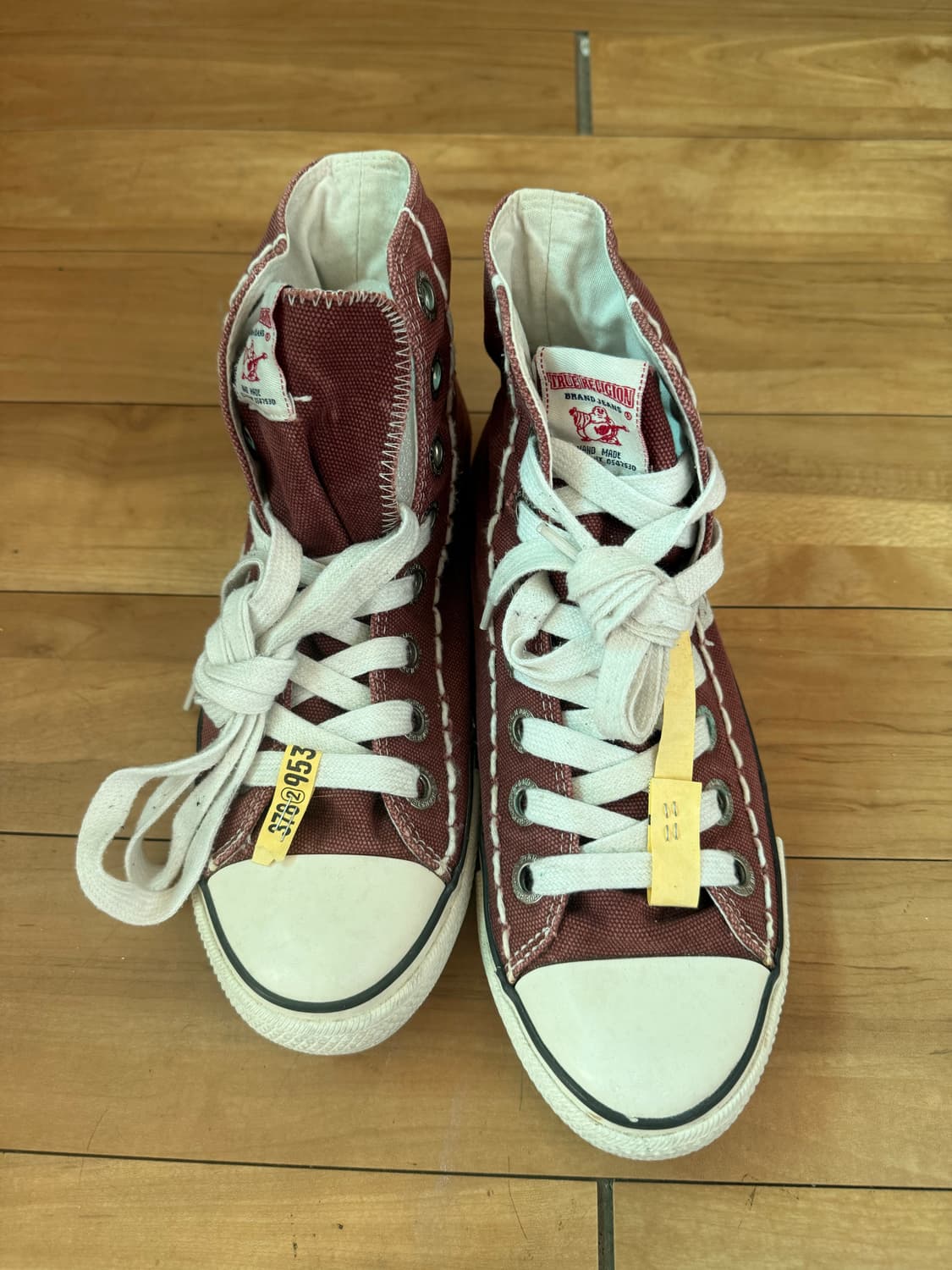 True Religion 하이탑 스니커즈 버건디 상품이미지1