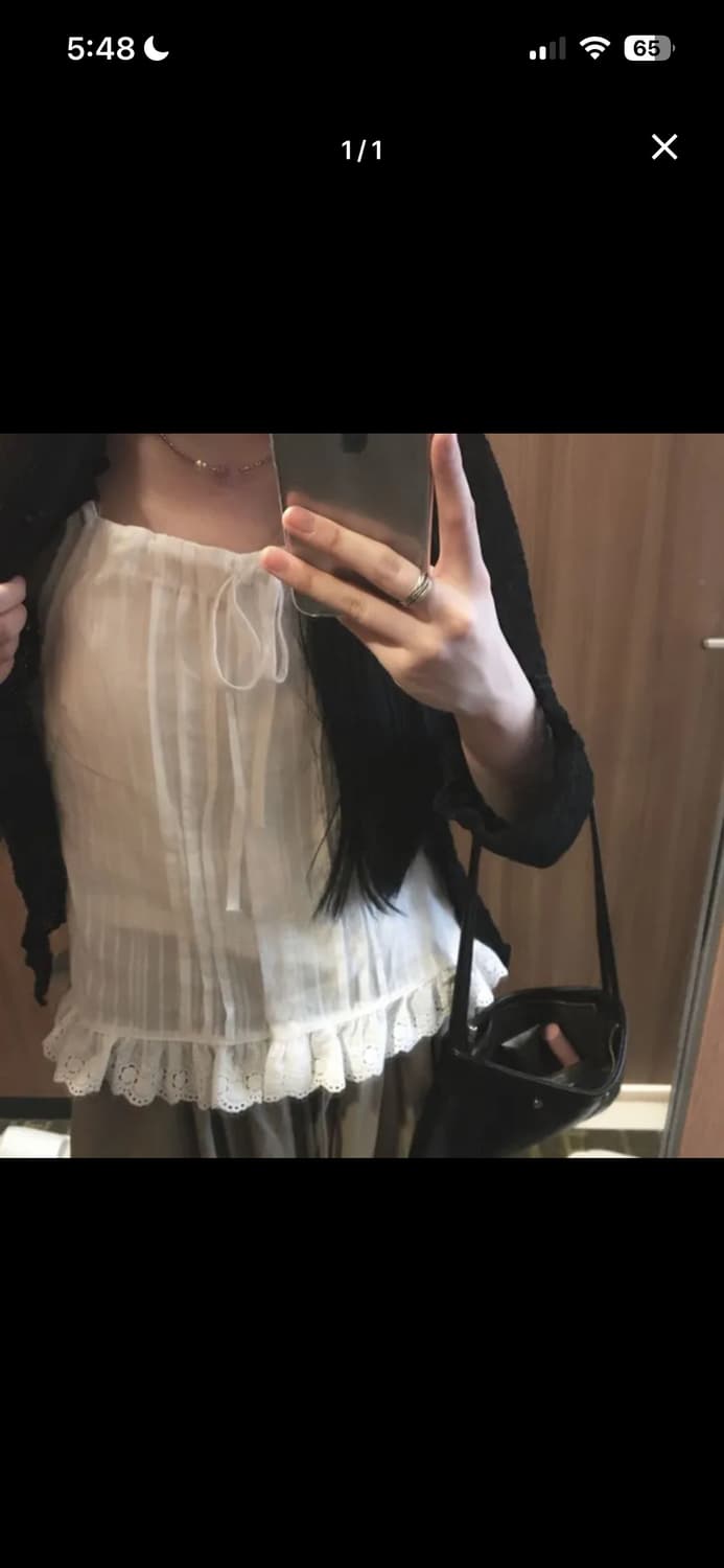 핀턱 레이스 리본 나시  상품이미지1