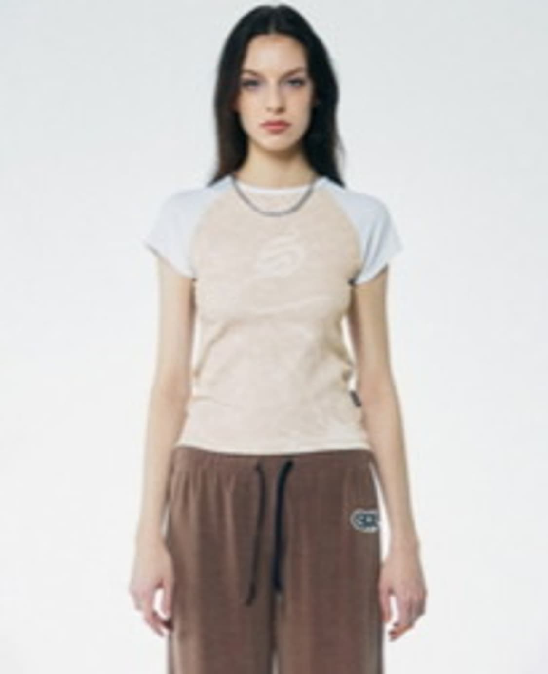 Brushed Crop Top Ash Beige 상품이미지1