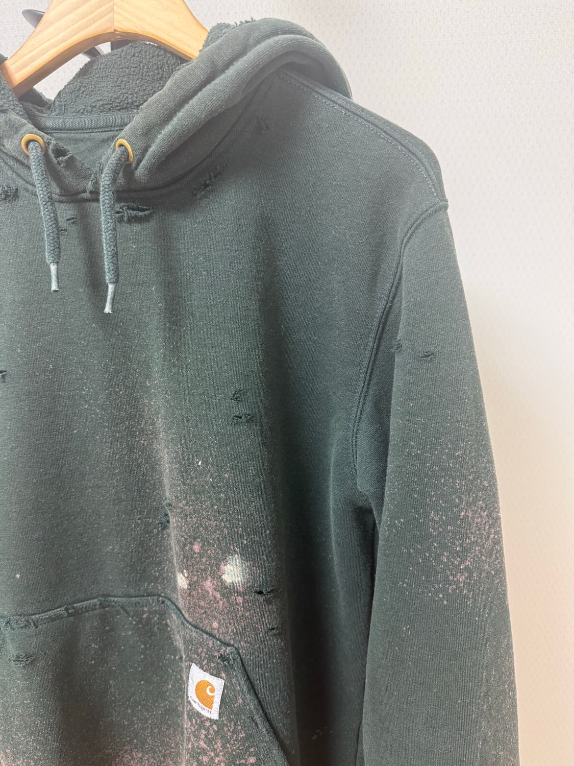 빈티지 칼하트 카키 후드(기모) 상품이미지3