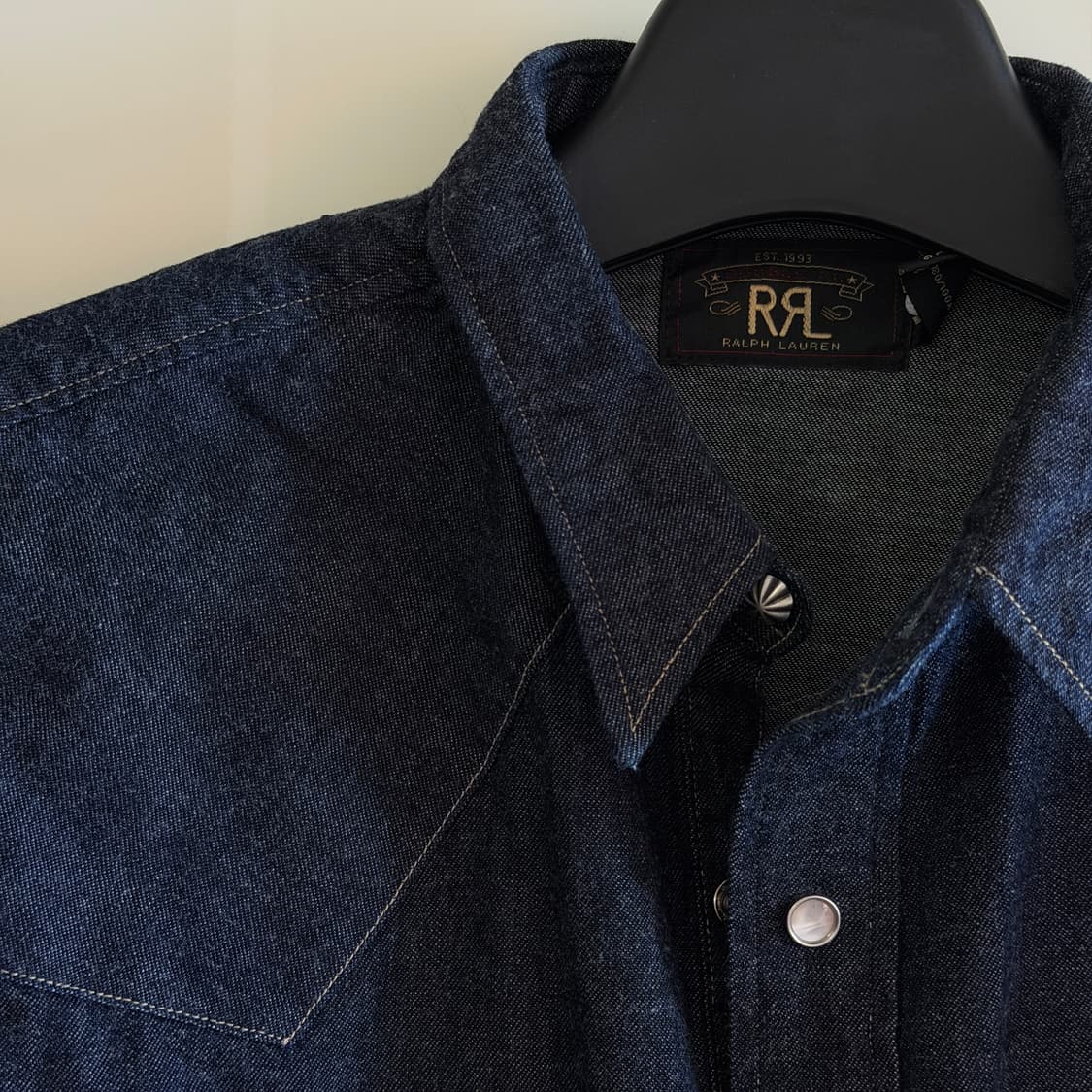 RRL 더블알엘 데님 웨스턴 셔츠 L (택제거 새상품) 상품이미지3