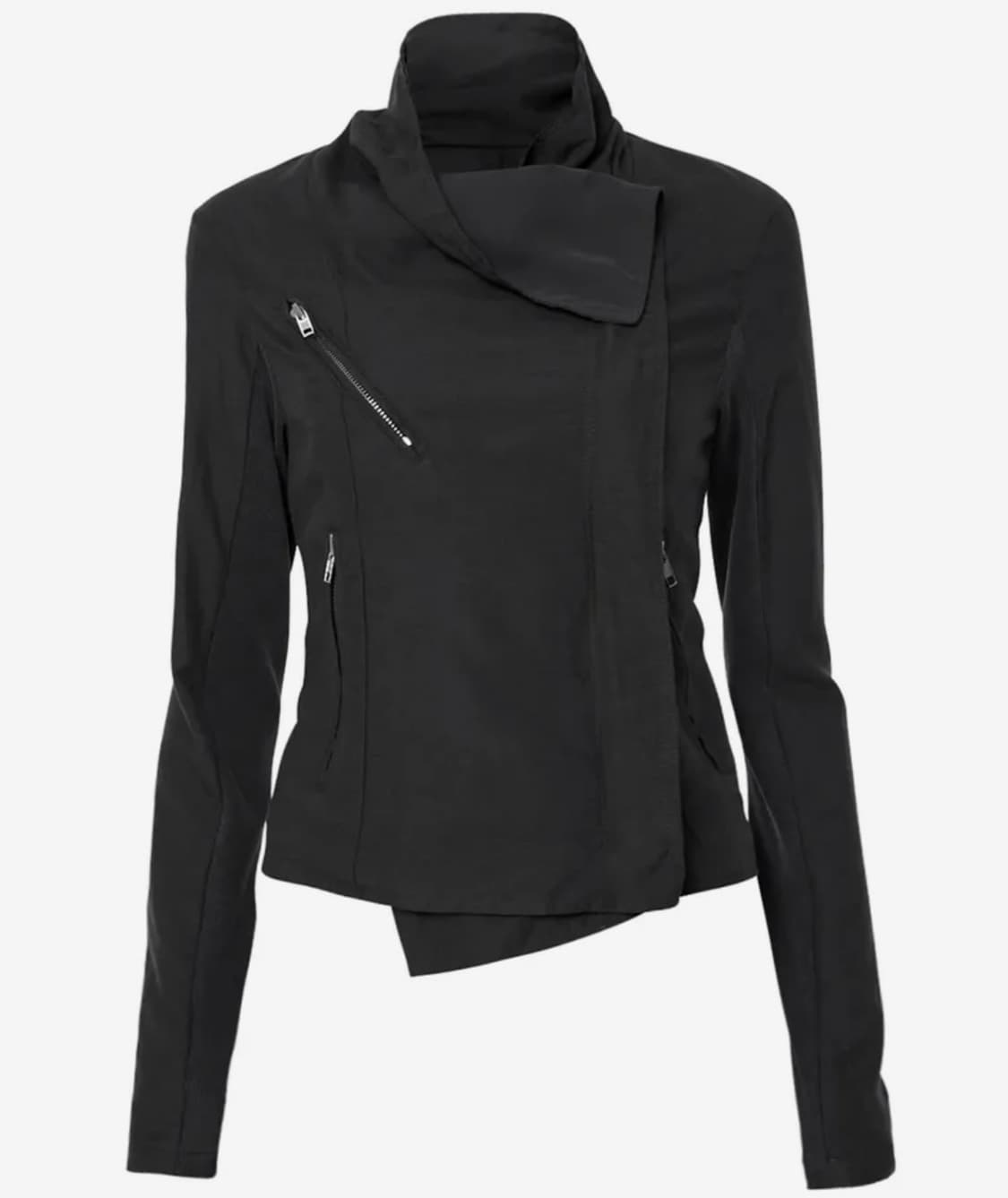 플레어업 Asymmetrical Biker Jacket 블랙 1사이즈 상품이미지1