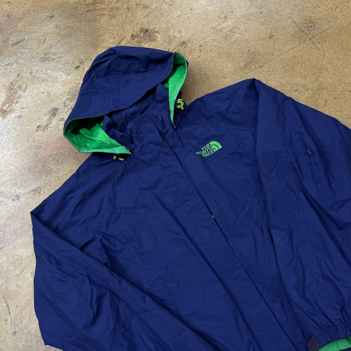 [정품/90] 노스페이스 네이비 그린 바람막이 후드 자켓 b19 상품이미지1