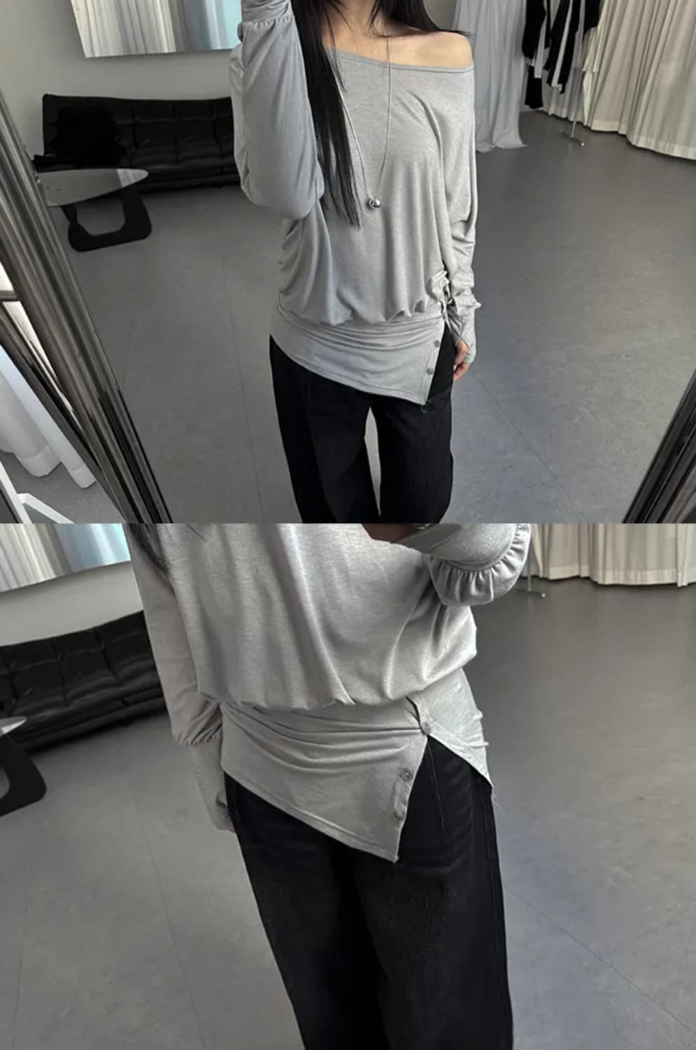 컷 워머 롱 티셔츠 상품이미지2