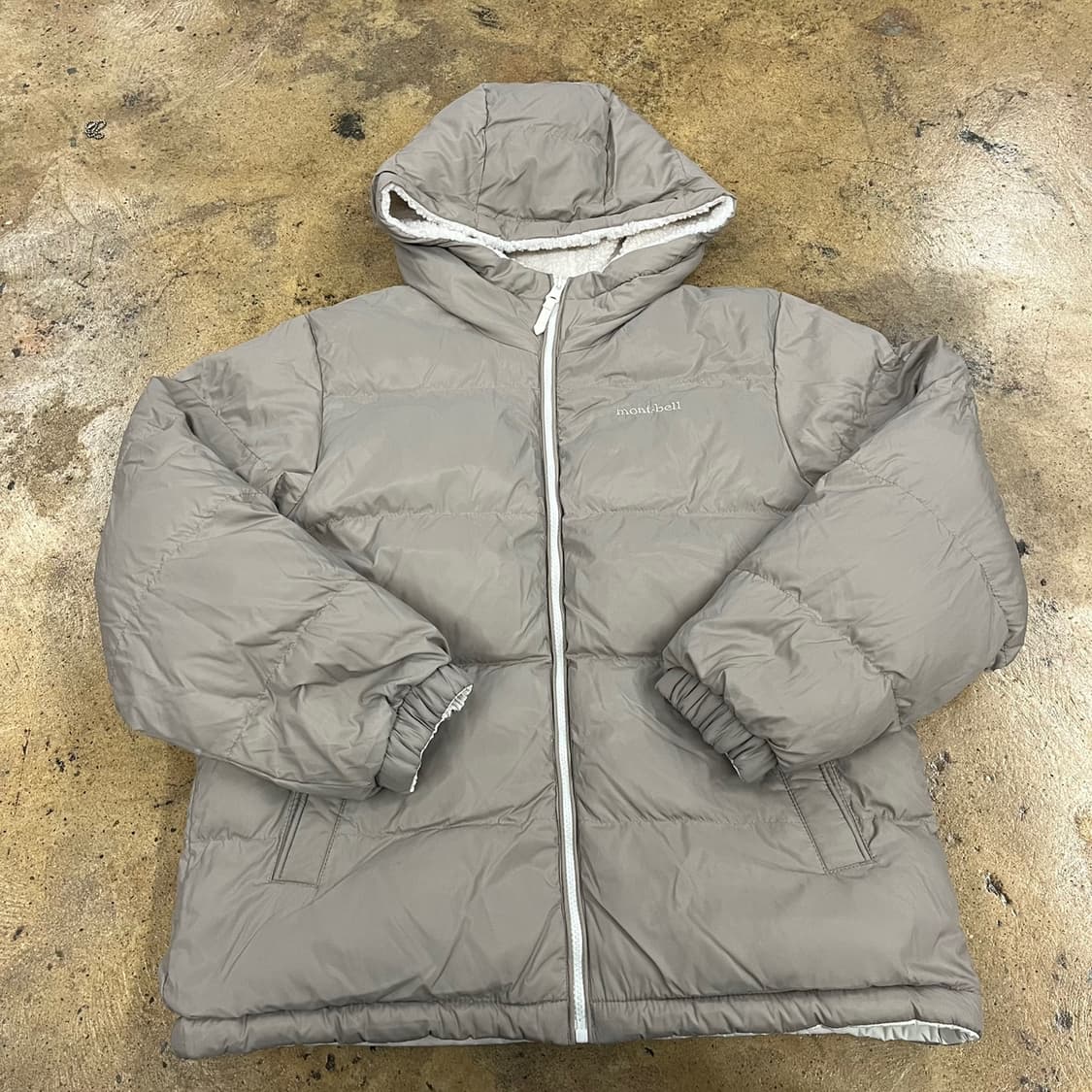 [정품/S] 몽벨 후리스 패딩 양면 자켓 아이보리 b19 상품이미지2