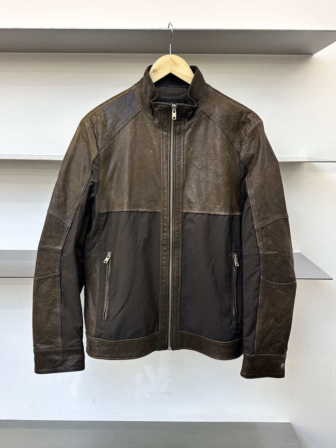 겟 유즈드 램 레더 바이커 집업 자켓 상품이미지1