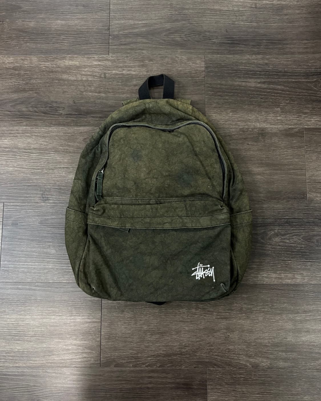 스투시 캔버스 백팩 워시드 블랙 상품이미지1