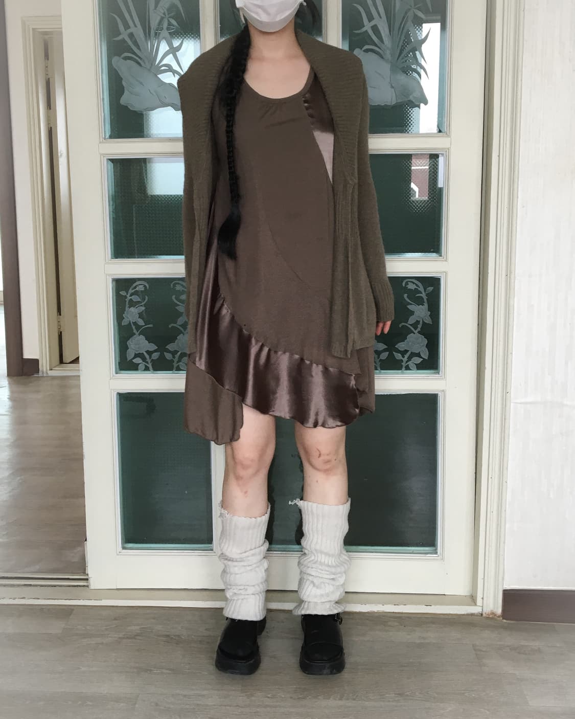 Collar point knit open cardigan 상품이미지7